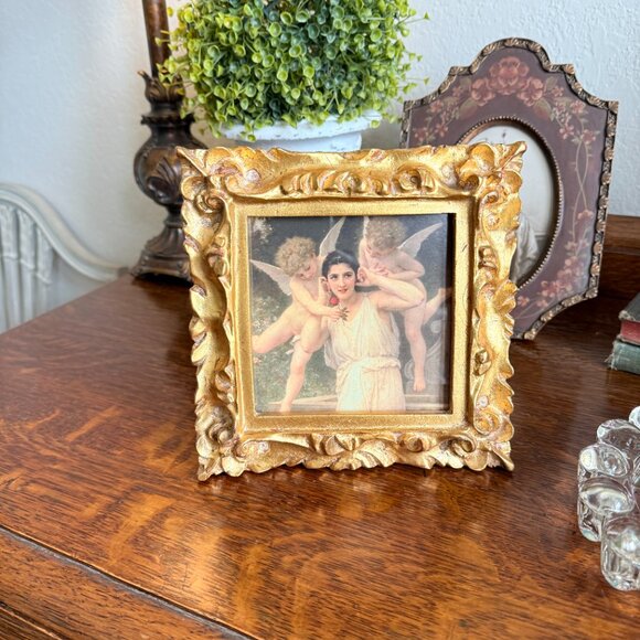 Vintage Ornate Picture with Angels - Picture 6 of 12